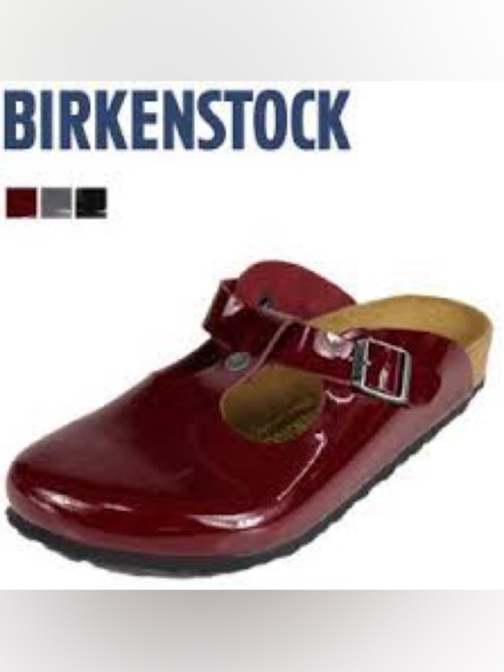 Patent Leather Red Mary Jane Leather Clogs